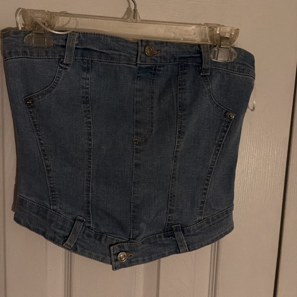 Denim Corset Top